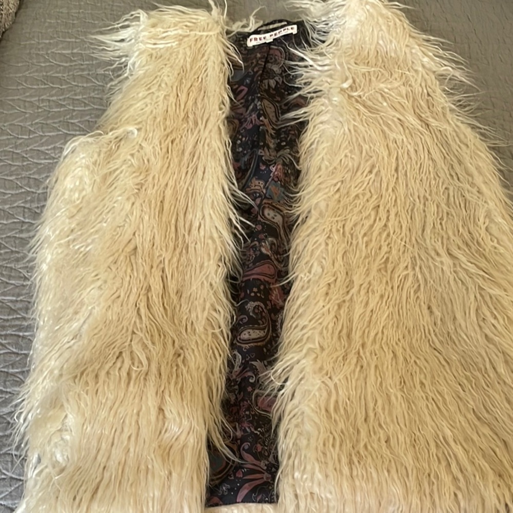 Cream Faux Fur Vest